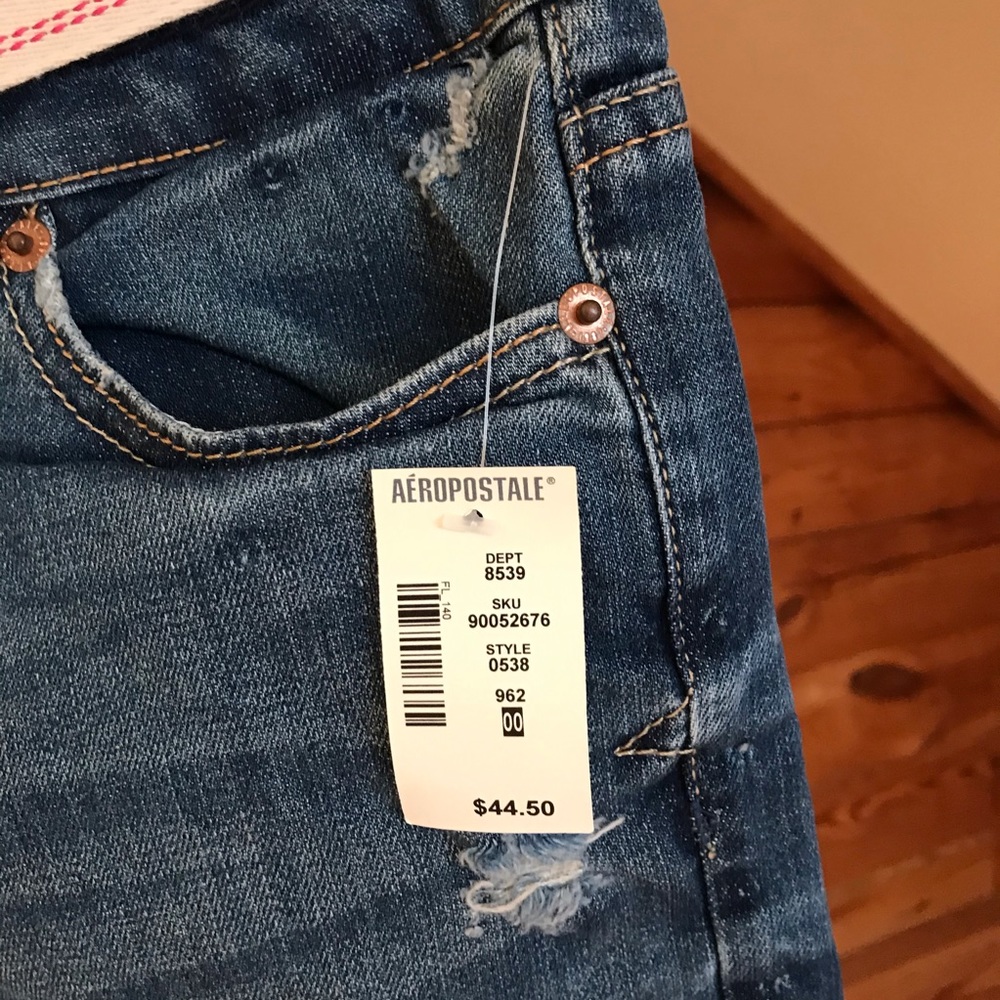 🌸5/$30🌸 Aeropostale Denim Belted Shorts NWT! - Picture 4 of 7